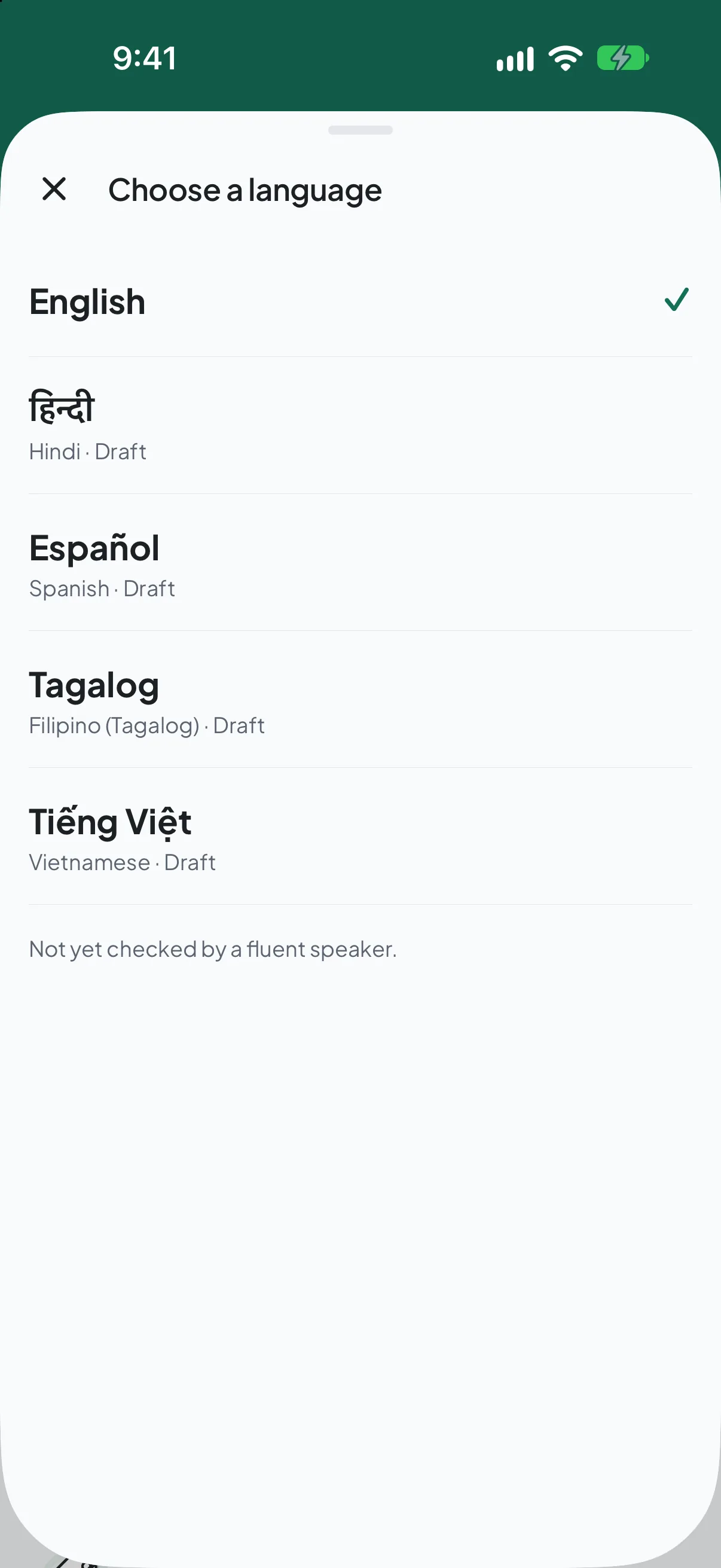 Your language, in the RemitBridge app